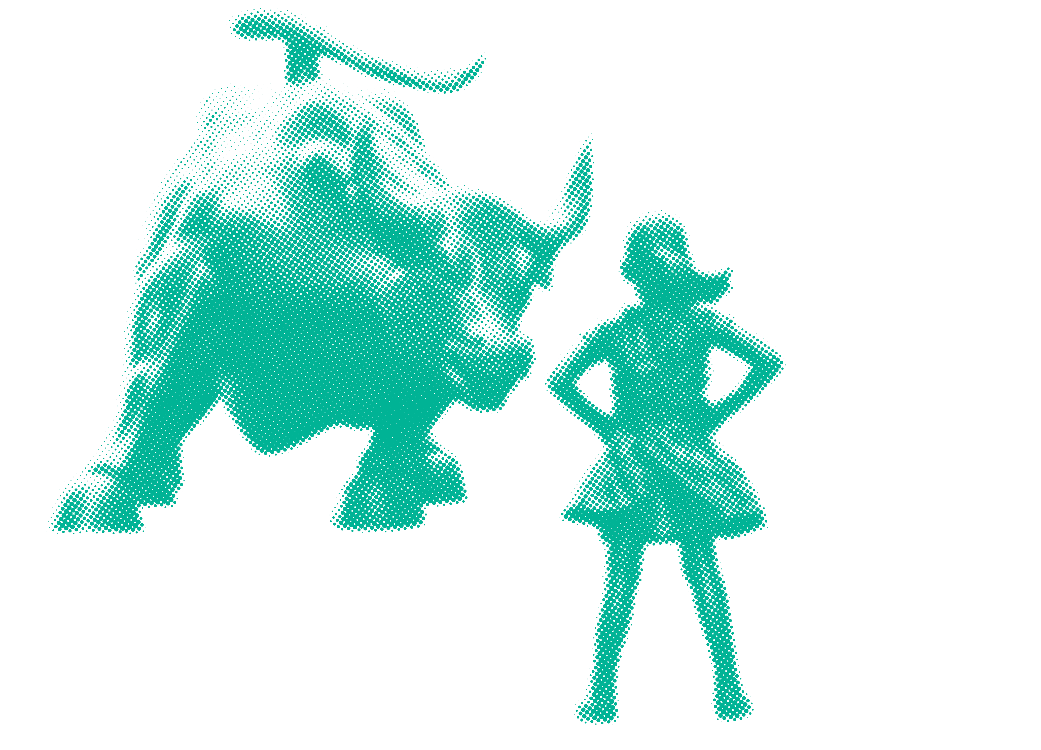 Bull girl blue